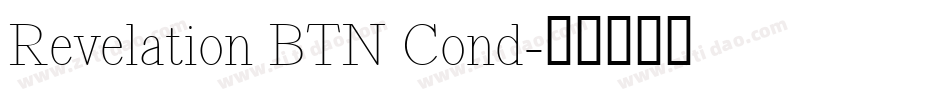 Revelation BTN Cond字体转换